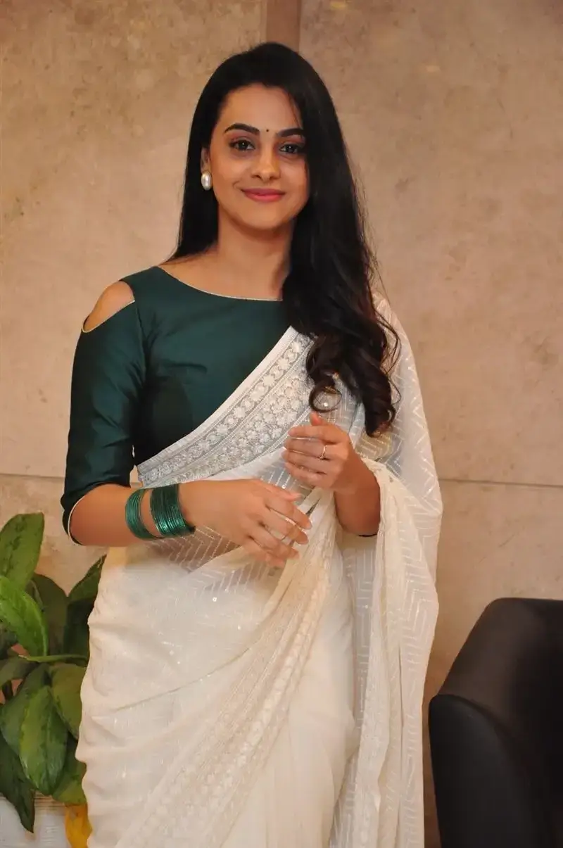 GOPIKA UDAYAN IN WHITE SAREE AT MAD MOVIE SUCCESS MEET